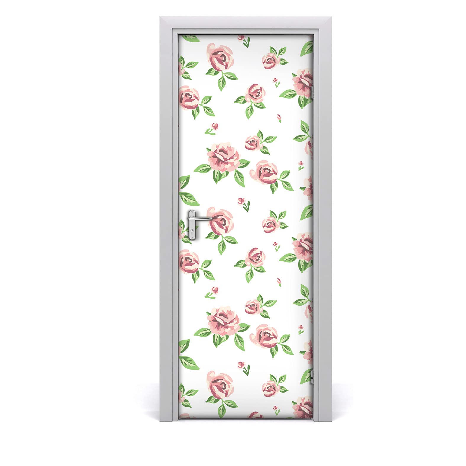 Autocollant De Porte Magic-Stick Papier Peint Mural Décoration Fleurs 85x200