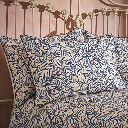 EW by Edinburgh Weavers Malory Pillowcase Pair, Navy, 50 x 75cm