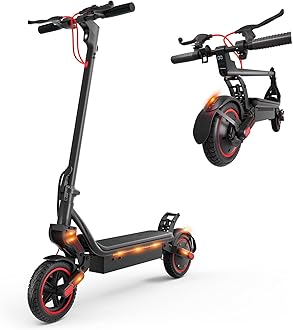 iScooter Electric Scooter, Top Speed 25/22 MPH EScooter Up to 28/25/18 Miles Range, Folding Commuting Electric Scooter for Adults with Turn Signal-360 ° Lighting - 8.5/9.3/10" Tires/264 Lbs Load