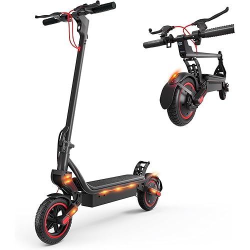 iScooter Electric Scooter, Top Speed 25/22 MPH EScooter Up to 28/25/18 Miles Range, Folding Commuting Electric Scooter for Adults with Turn Signal-360 ° Lighting - 8.5/9.3/10" Tires/264 Lbs Load