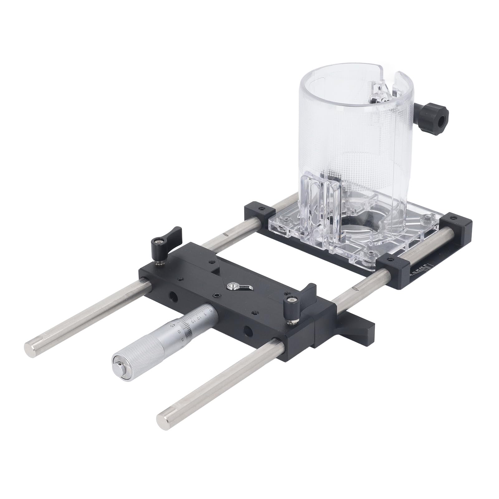 Maschera per Scanalatura del Router, Microregolazione in Lega di Alluminio, Punta a Coda di Rondine e Dritta, Compatta e Leggera con Intervallo di Regolazione 0 a 18 Mm, per