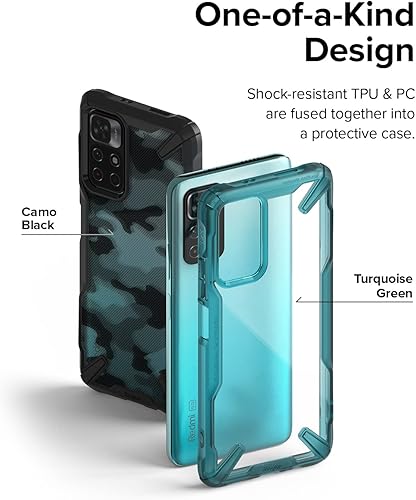 Miniatura 4 de Ringke Fusion-X - Funda compatible con Xiaomi Note 11T 5G  Poco M4 Pro 5G, parte trasera dura transparente, resistente, a prueba de golpes, cubierta