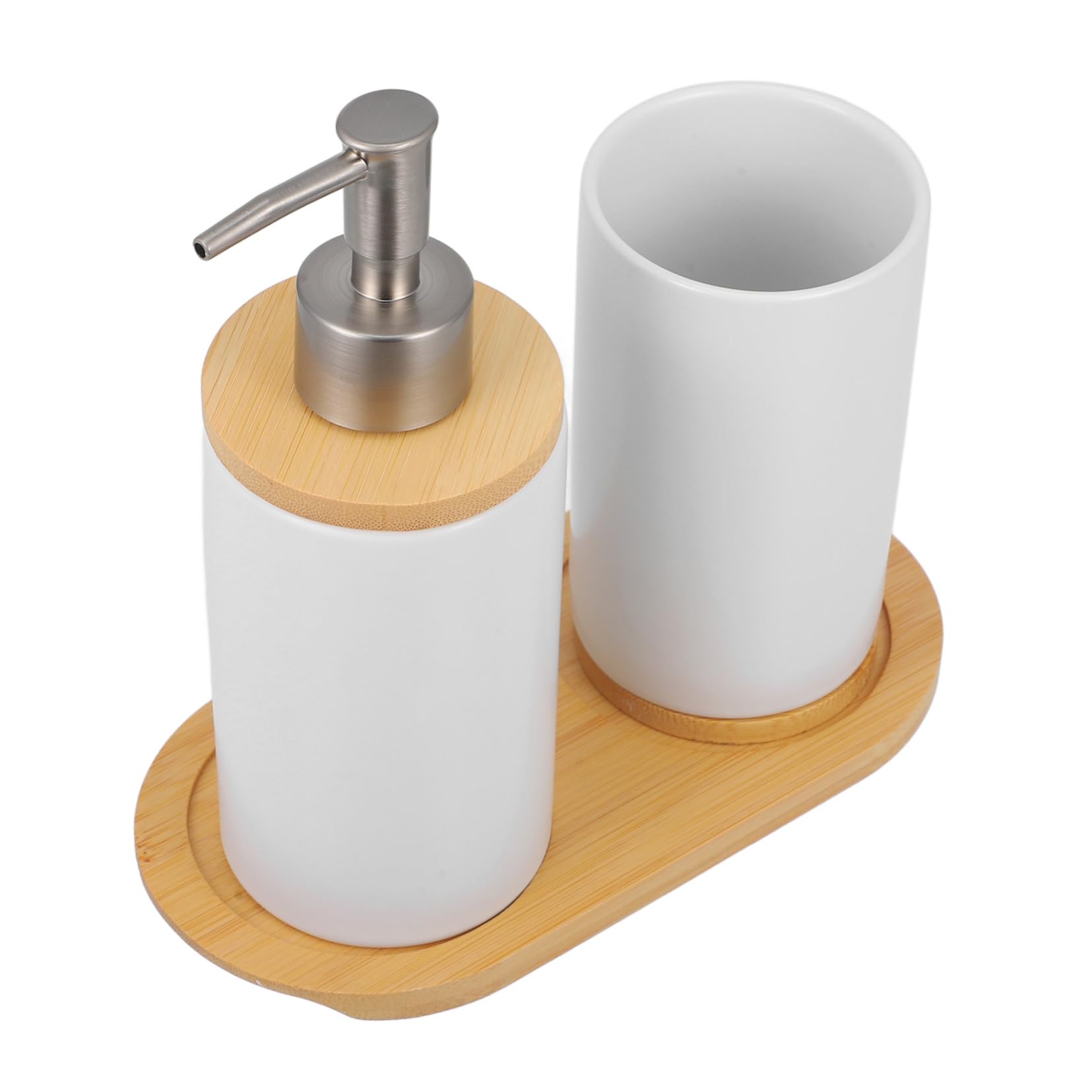 Hemobllo Accesorios De Baño Vaso De Cerámica para Cepillo De Dientes Dispensador De Jabón De Manos para Baño Set De Organizador De para