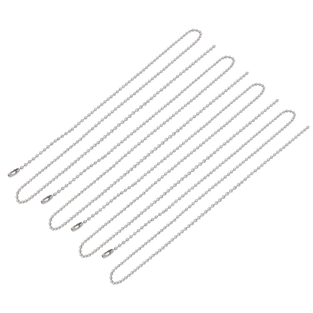 Aexit 4pcs 304 Lighting fixtures and controls Stainless Steel Clasp Ball Chain Keychain Silver Tone 2.4mm Dia 70cm Length