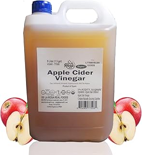 De La Rosa Organic Apple Cider Vinegar, Raw & Unfiltered, Kosher for Passover, Vegan & Gluten Free, Great for Salad Dressi...