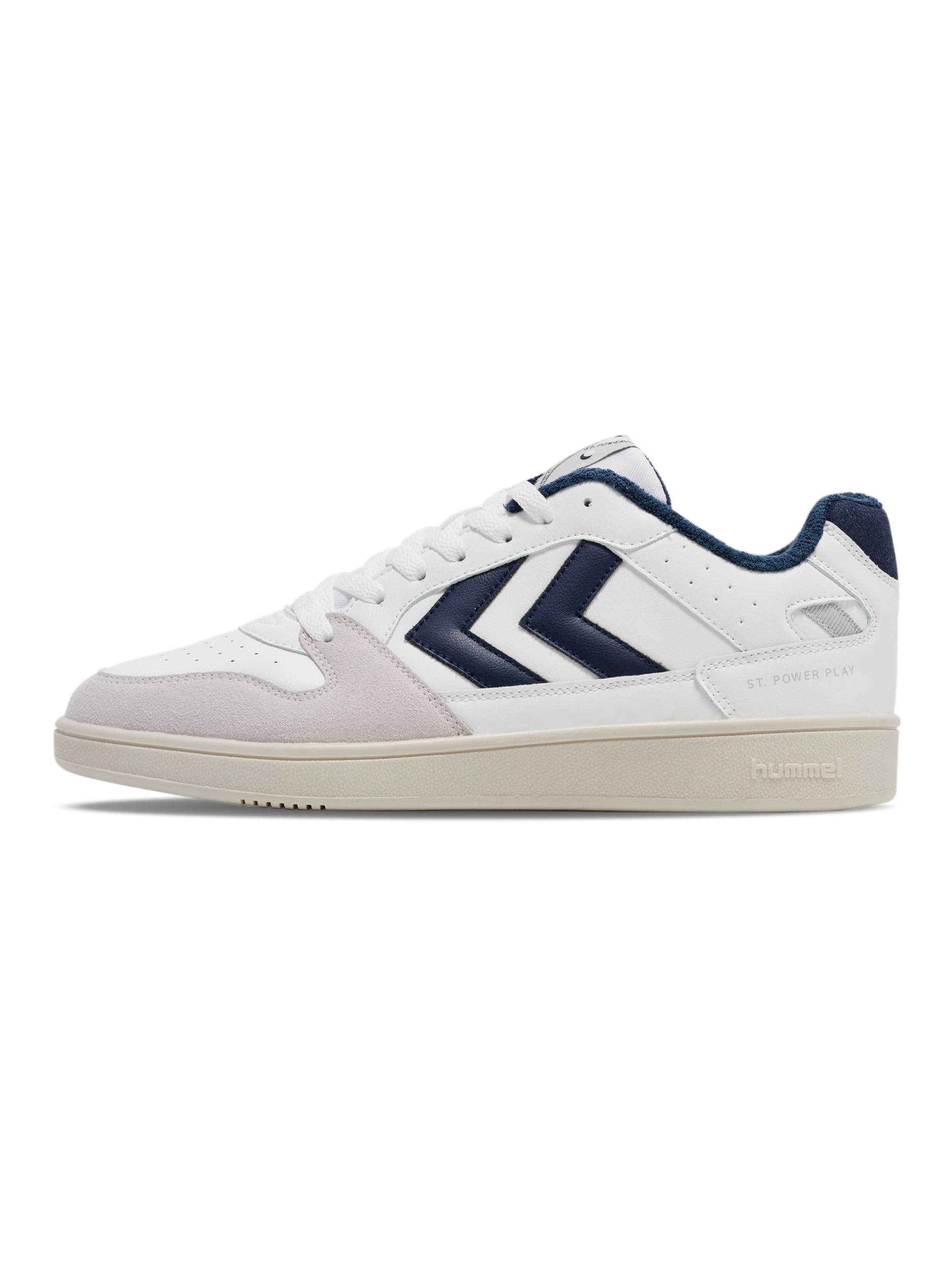 hummel St. Power Adult Laces Trainers, White Black Iris, 8.5 UK