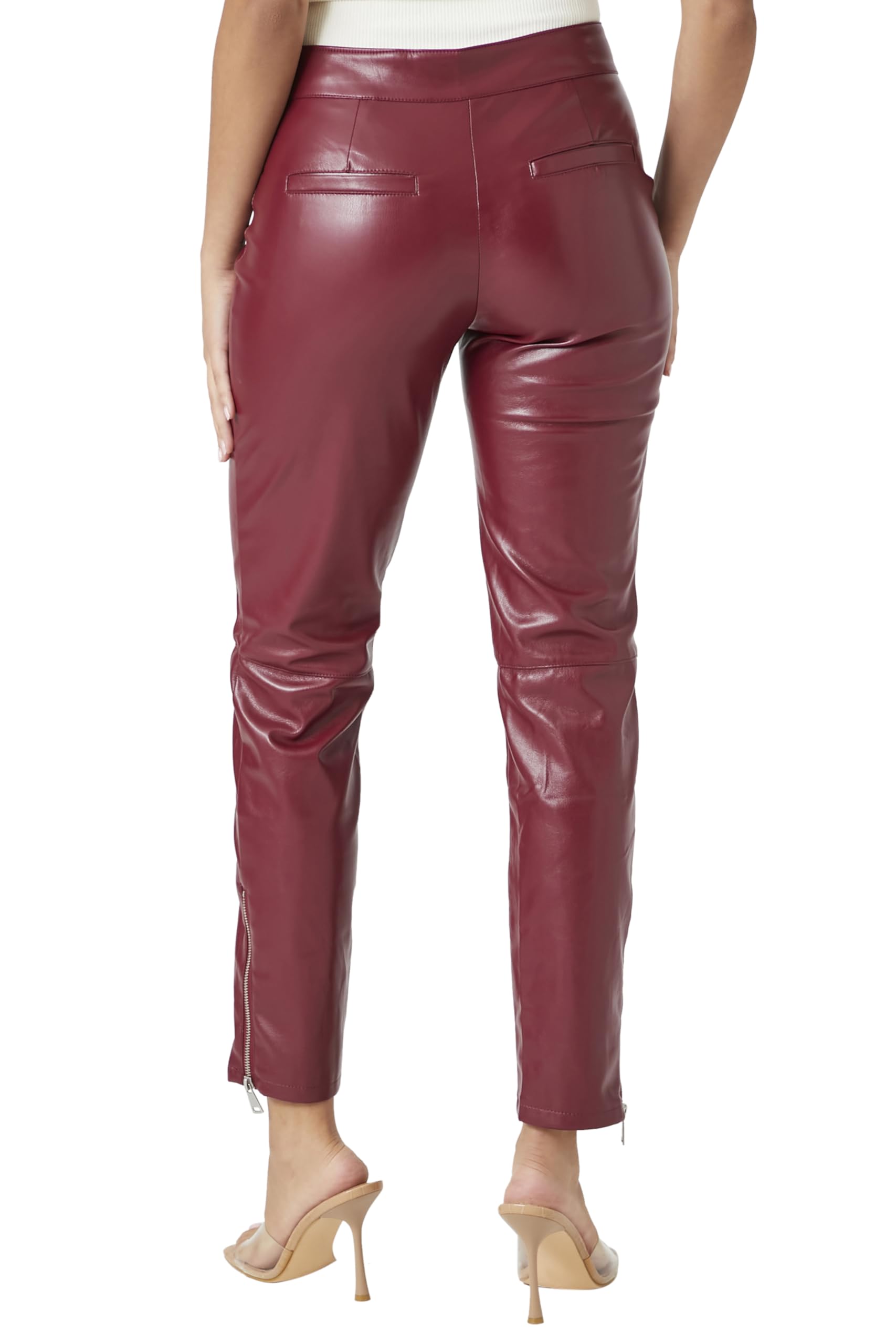 Forever 21 Faux Leather Ankle Pants Pantalons Femme