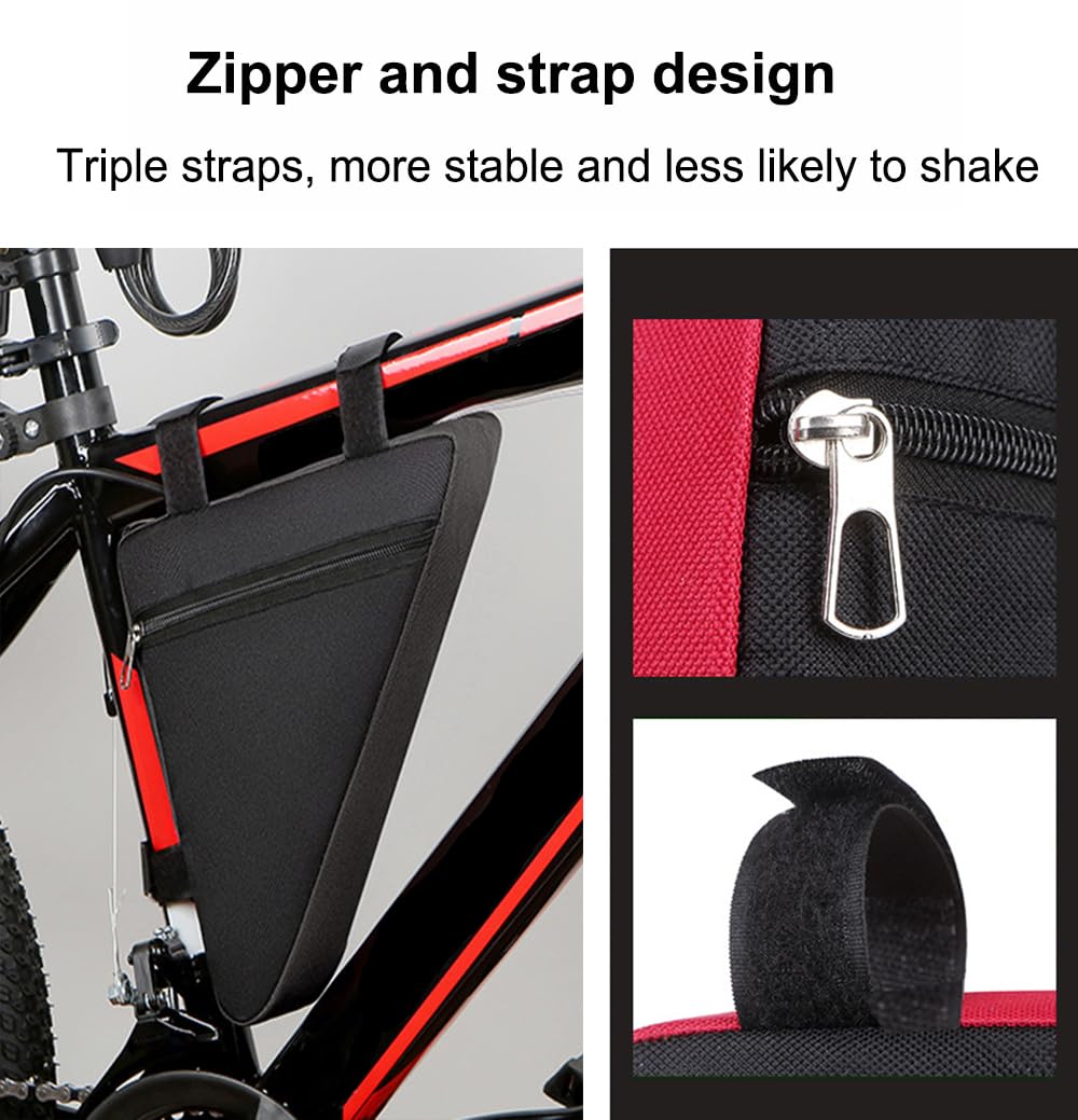 Borsa Da Sella Per Bicicletta | Per Mountain Bike E Bici Da Corsa | In Poliestere | Chiusura Lampo - Foto 6