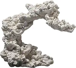 Escultura de Cerâmica em Formato de Peixe-palhaço para Decoração de Aquário. Peça Artesanal Robusta para Paisagismo Aquático, Estilo B