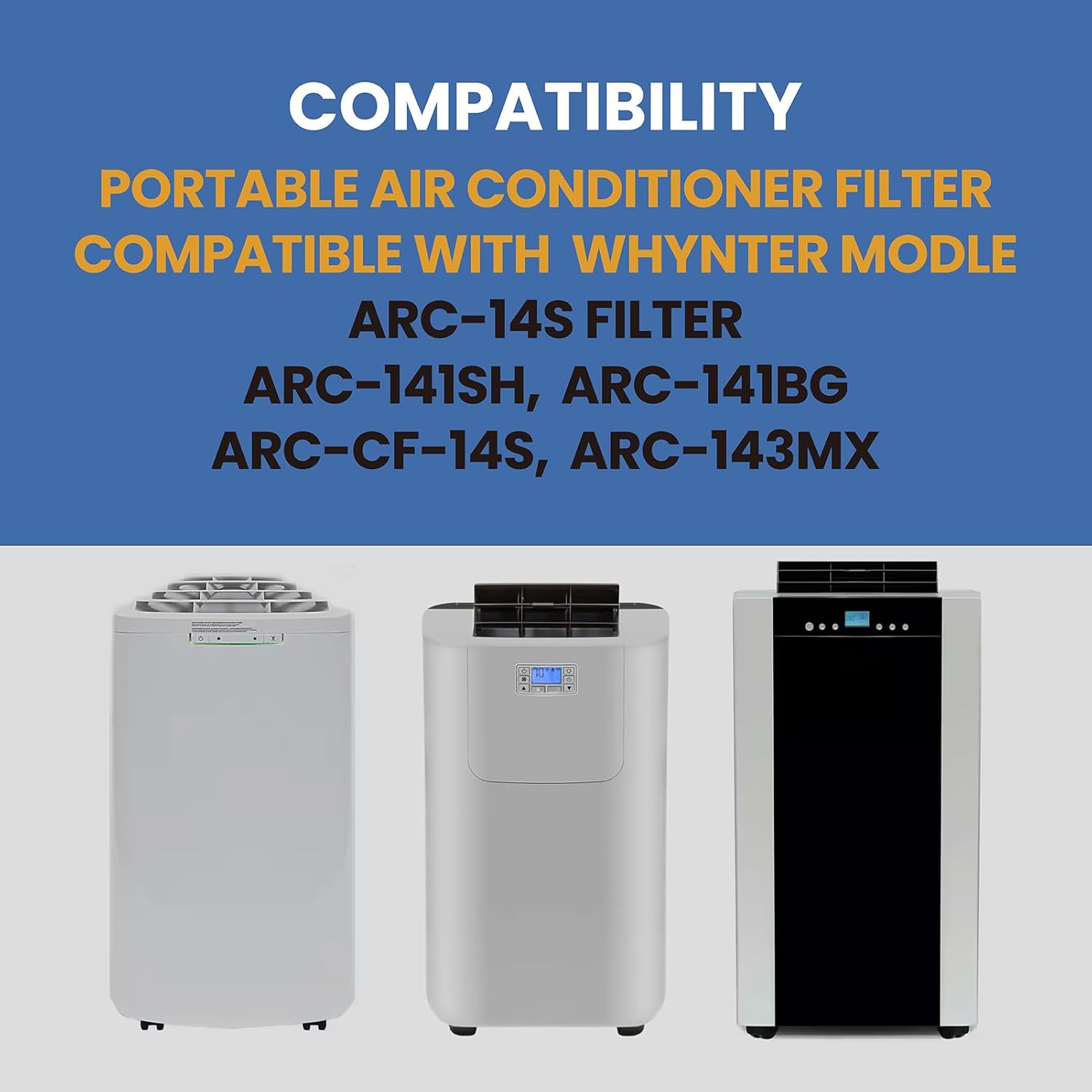 ARC-14S Filter Replacement for Whytner Portable Air Conditioner ARC-14S, ARC-14SH,ARC-141BG AND ARC-143MX,High Air Flow Air filter,Portable Air Conditioner Accessories
