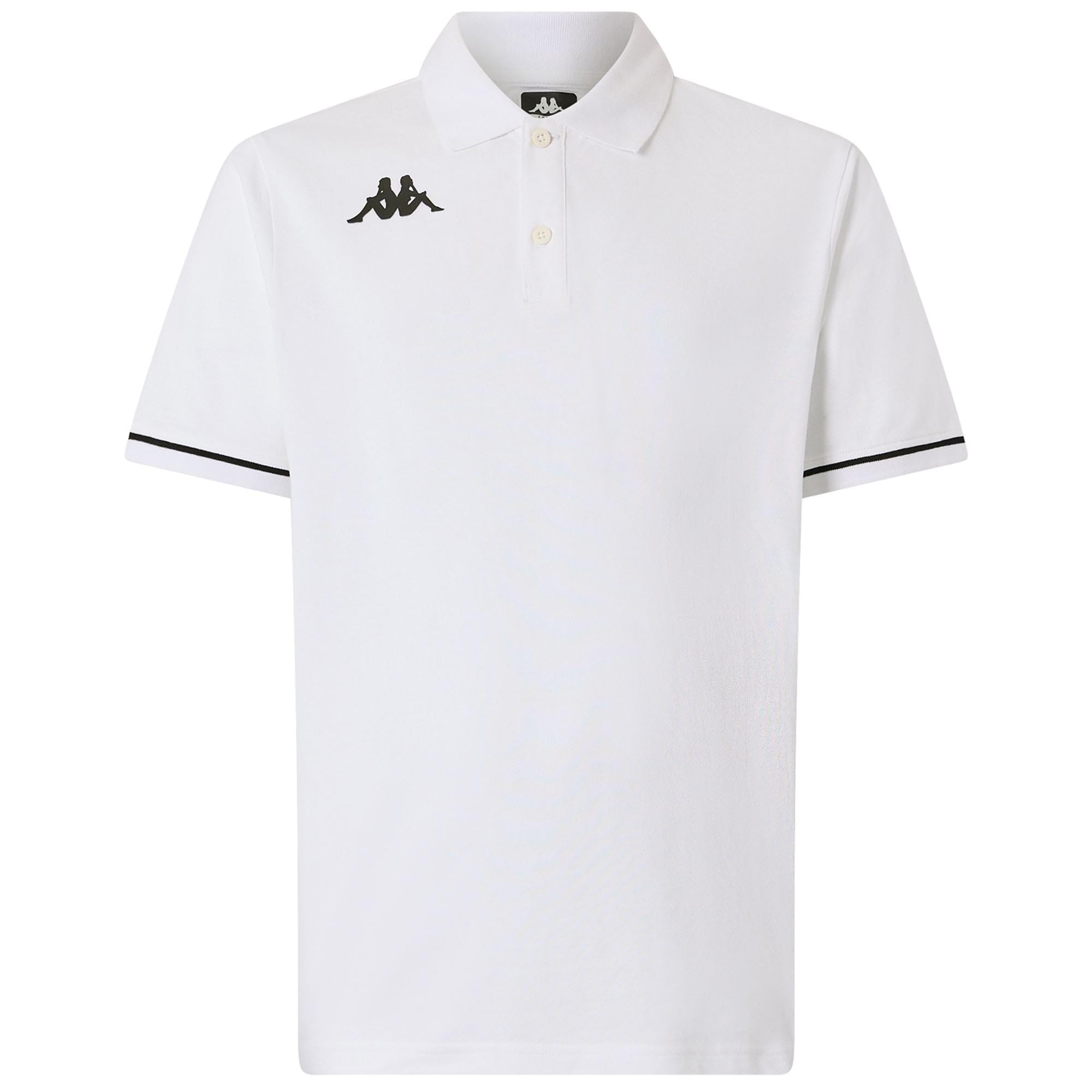 Kappa BARLI T-Shirt, Men's Polo, White/Black, M