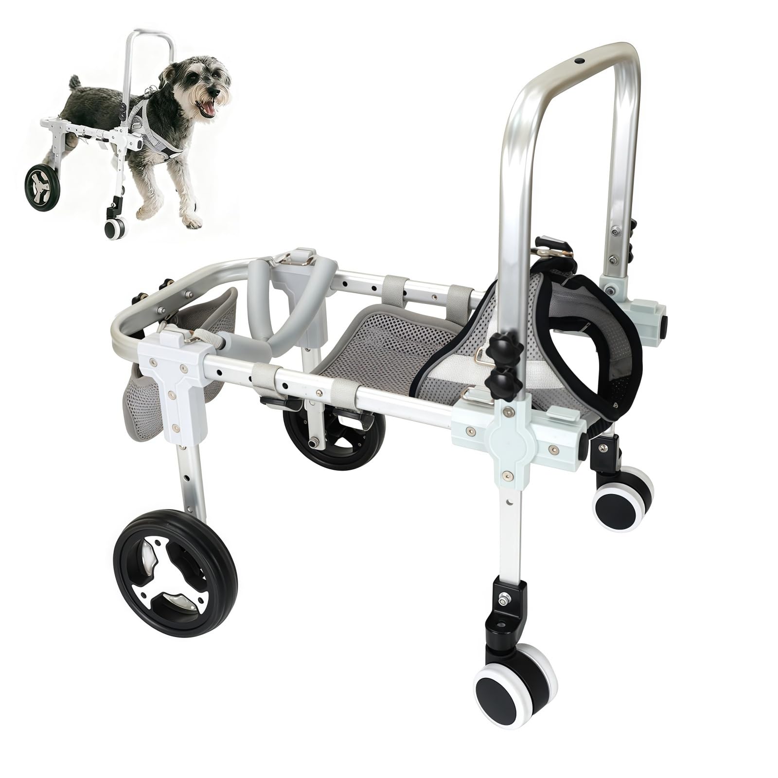Amazon.co.jp: JELFUNY 犬用車椅子 犬用歩行器 ペット車椅子 4輪歩行