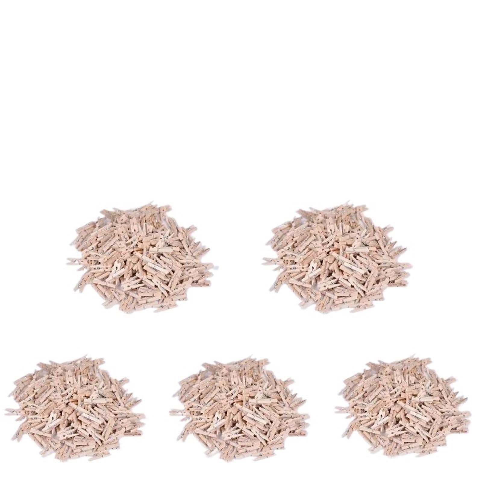 100-500PCS Wooden Clips PhotoFolder Wedding Party Clip For Colthes(Wood 500pcs)
