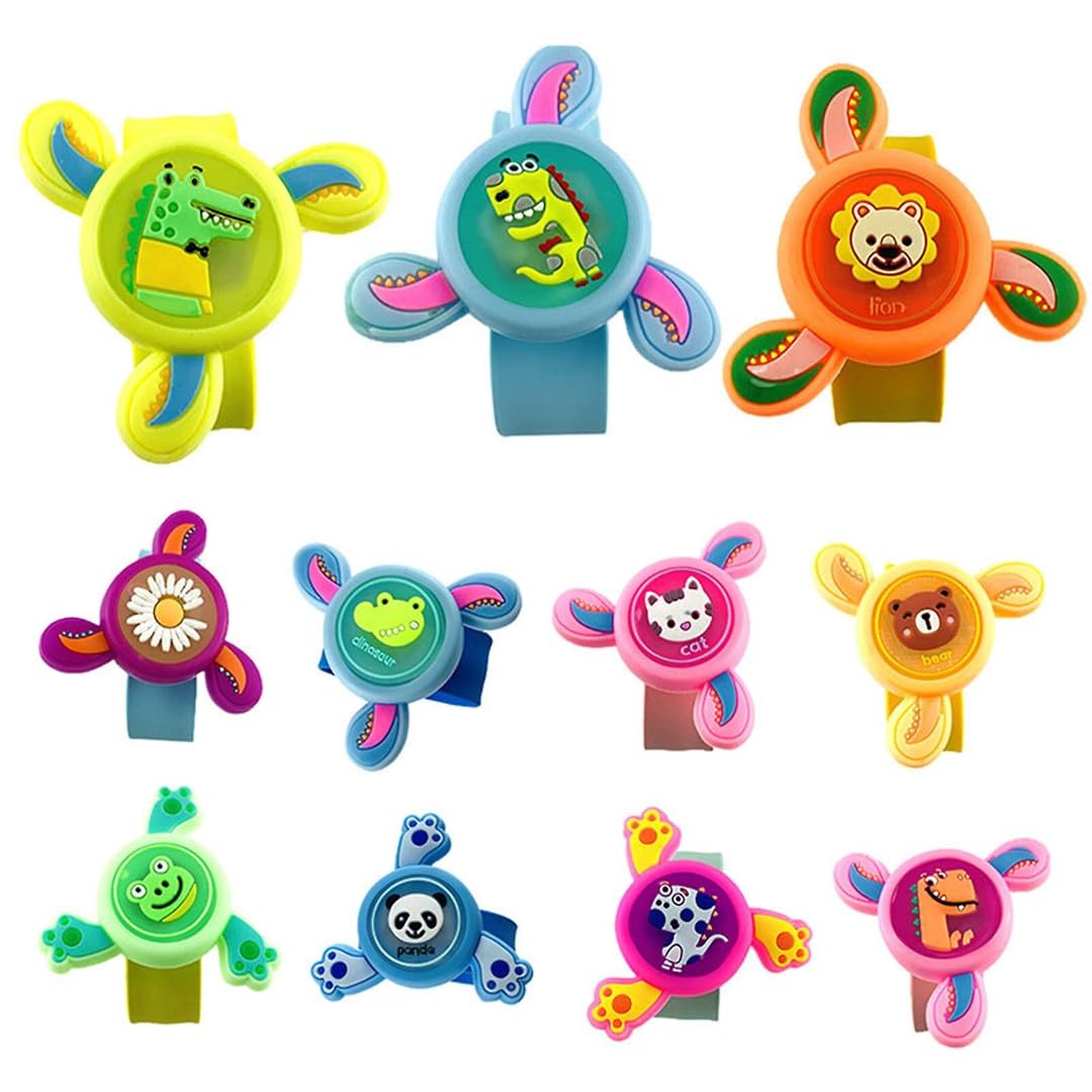 PLUSPOINT Kids Wrist Band for Boys and Girls Spinning Slap Band Cute Cartoon Bracelet Wrist Band with LED Light Up, Great Birthday Gift Toys for Kids Return Gift for Kids (Pack of 12) (B0D93VD547) Amazon Price History, Amazon Price Tracker