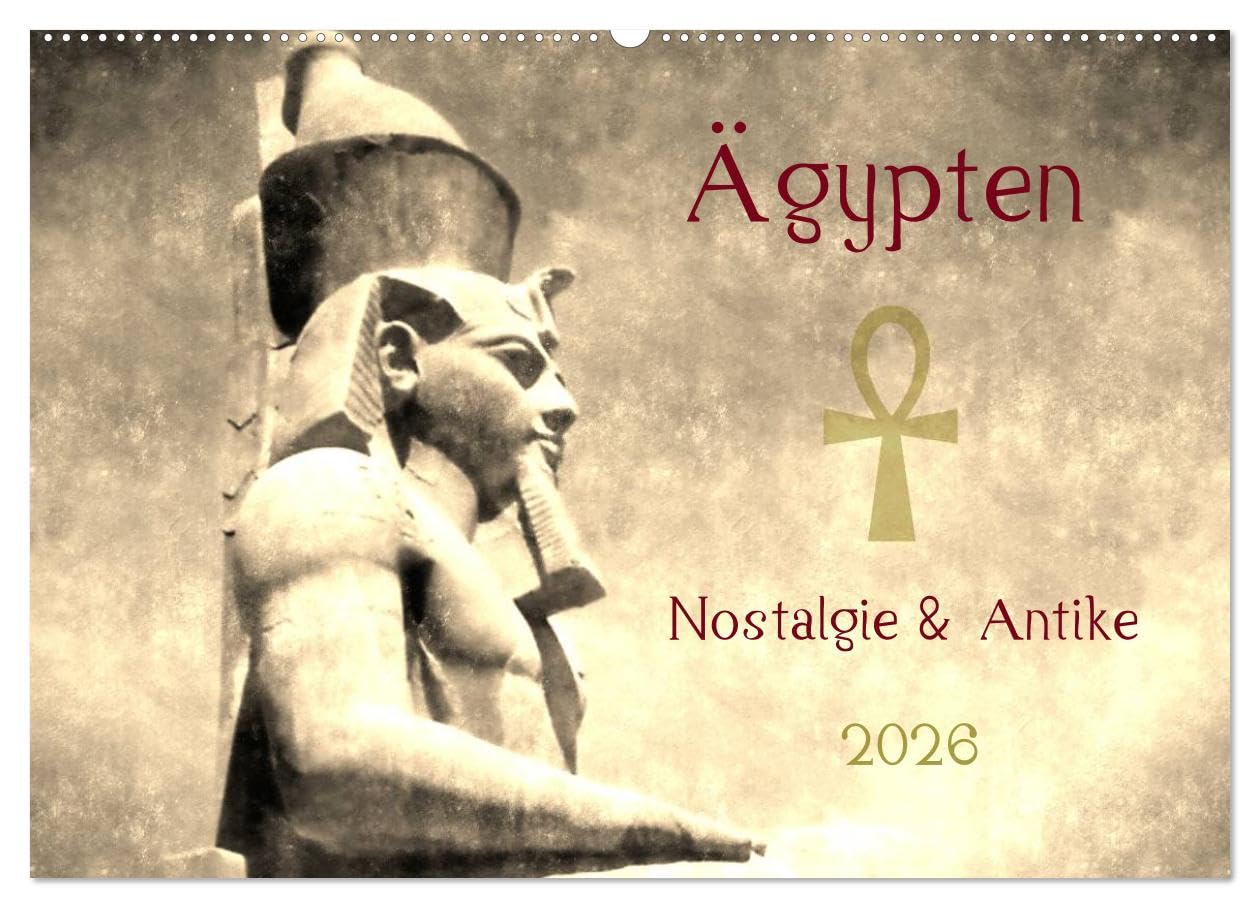 Calendrier Égypte antique 2026 grand calendrier mural histoire pyramide horizontal