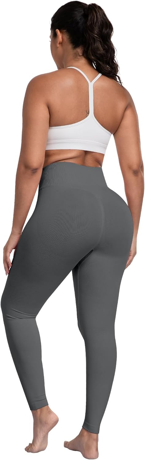 ATHVOTAR Workout Gym Leggings Women, High Waisted Seamless Butt Lifting Scrunch Butt Sports Leggings - Image 5