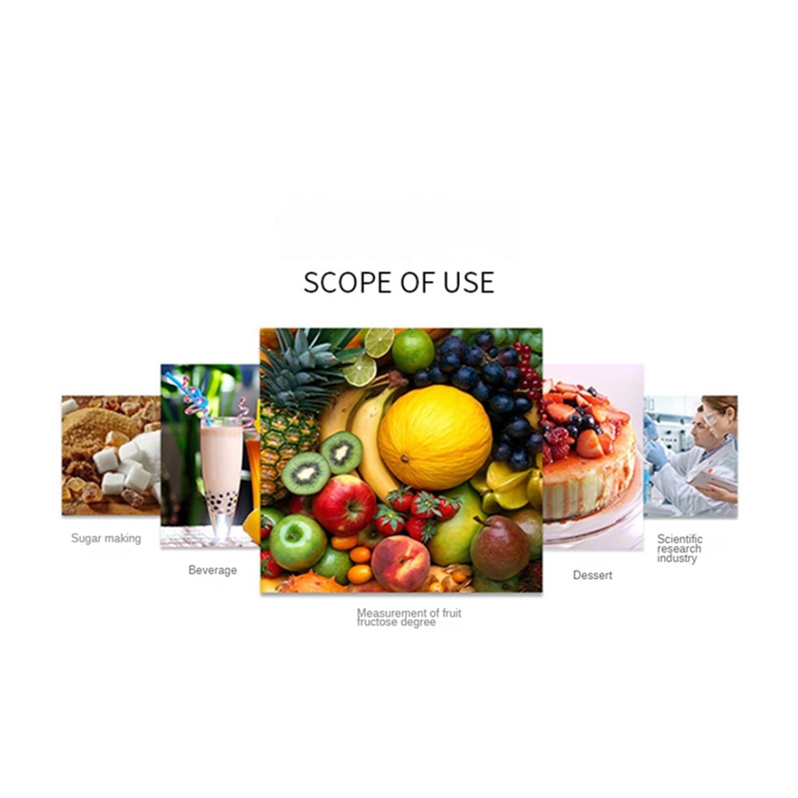 Medidor de Brix de azúcar 0-55% Digital Meter Tester Refractómetro profesional con batería Jugo de frutas Bebidas Medidor de azúcar Alta concentración Fácil de limpiar y almacenar