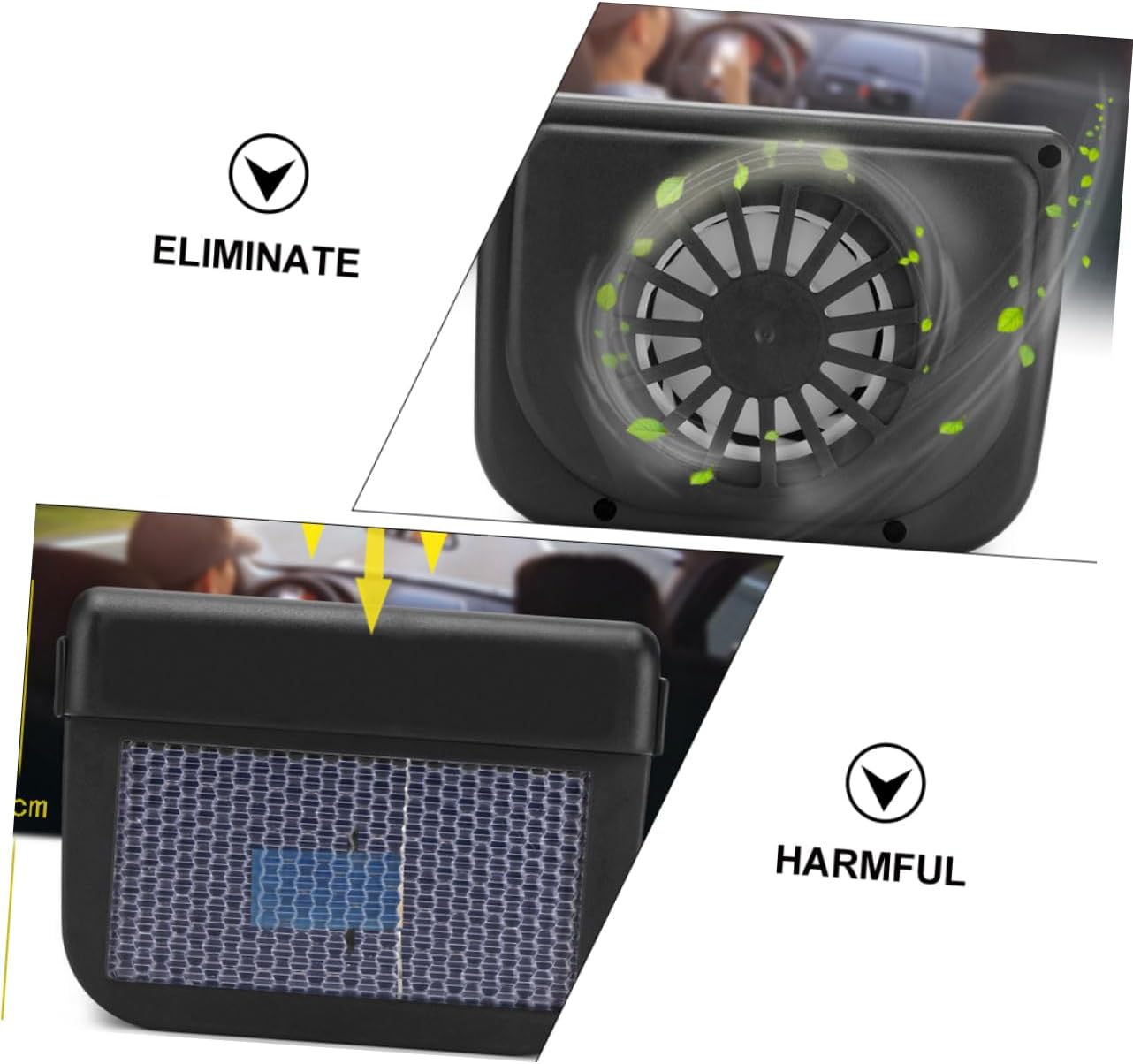 Solar Car Exhaust Fan Solar-powered Ventilation for Car No Battery Needed Portable Easy to Install