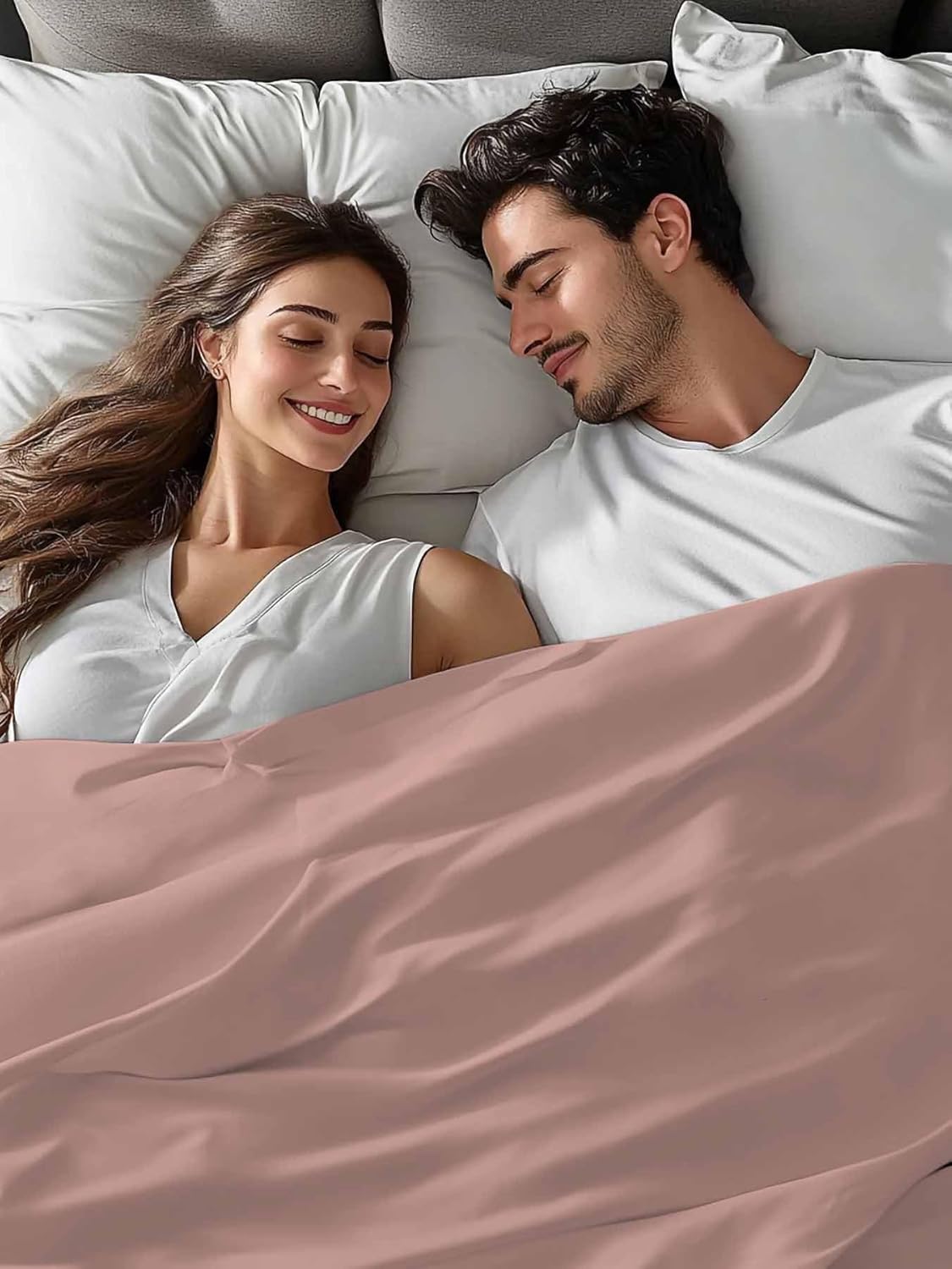 Top Sheet Full Bedding Flat Sheet Only, Solid Pure Cyan Light Red Microfiber Bed Sheets Soft Breathable Bedding Flat Sheets, Unadorned Single Color Art Hotel Luxury Top Sheets