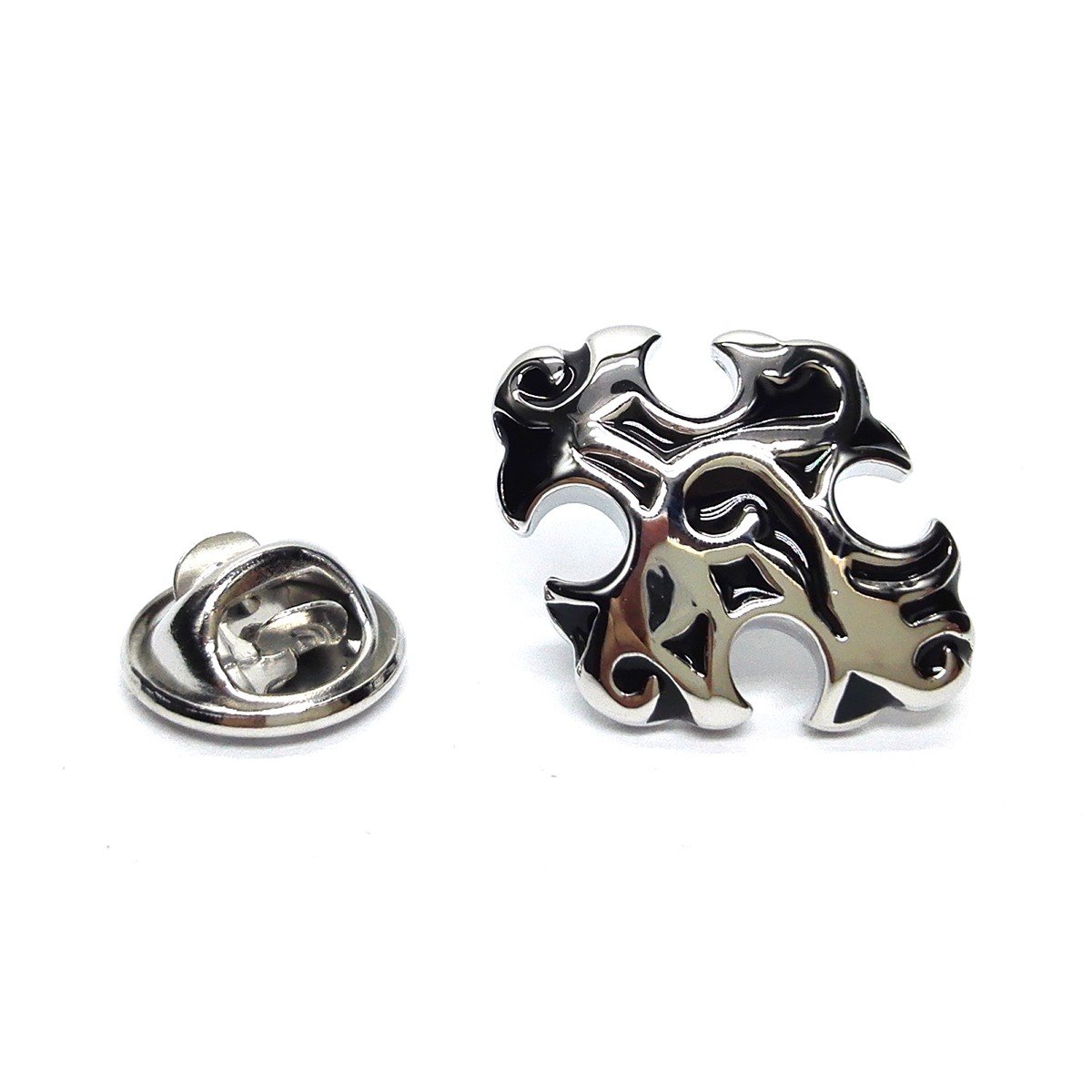 Wow CufflinksGothic Style Cross Lapel Pin Badge