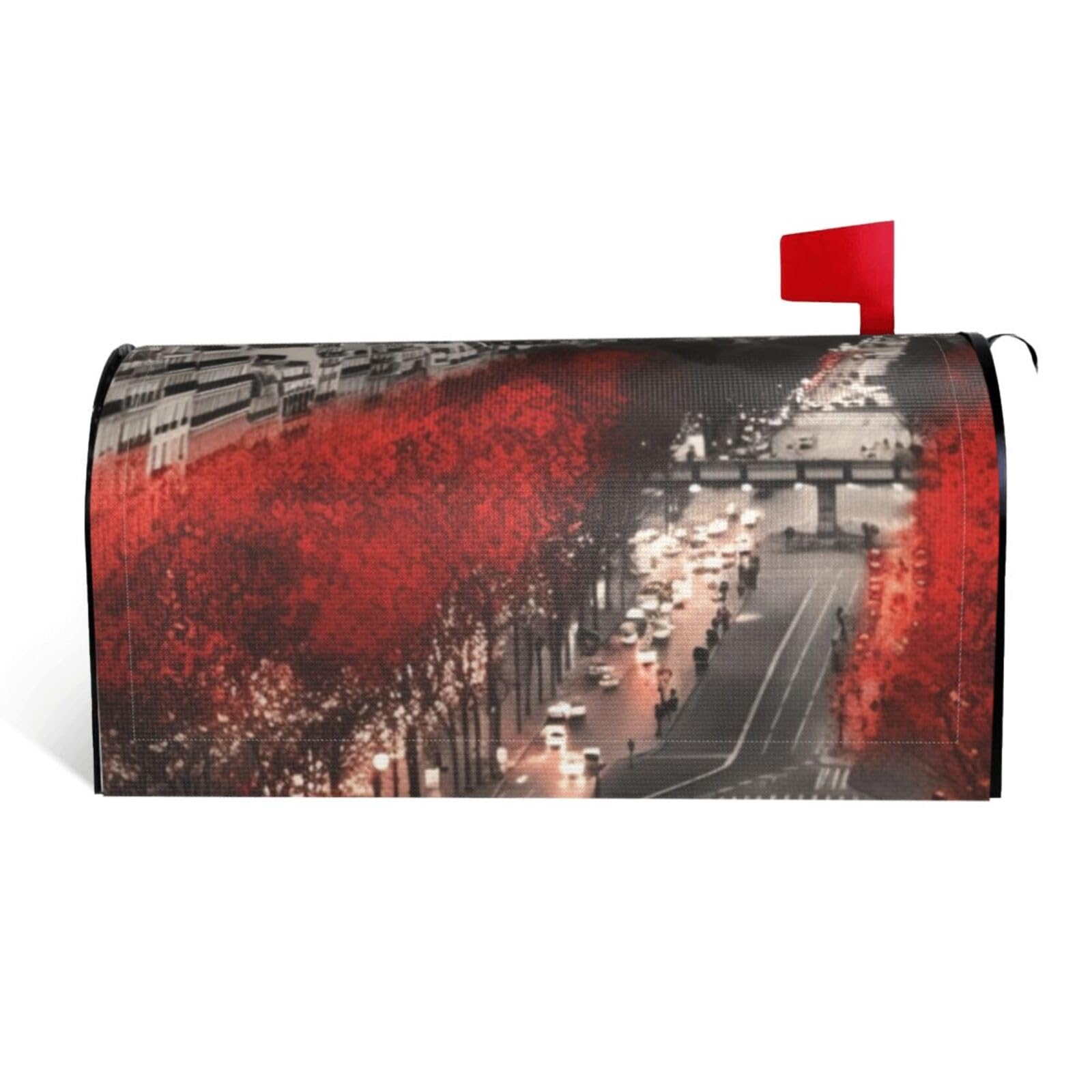 Paris Mailbox Covers Magnetic Standard Size 25.5x21 in, Decorative Post Letter Box Cover Waterproof Mailbox Wraps Outdoor Post Wraps for Garden Yard Home Decor