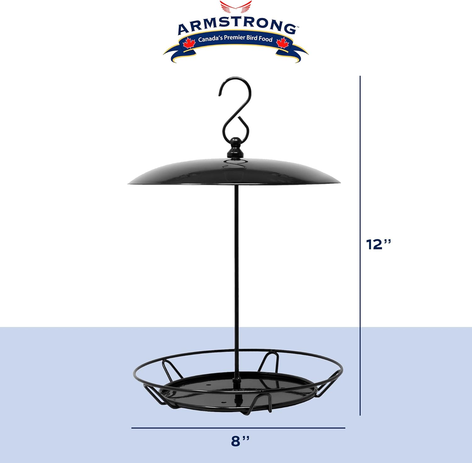 Armstrong Royal Jubilee Granola Stack Feeder, Black, 12 Inches - Durable, Weather-Resistant Hanging Bird Feeder for Granola Stacks & Seed Cylinders - Easy-to-Use Design for Attracting Wild Birds