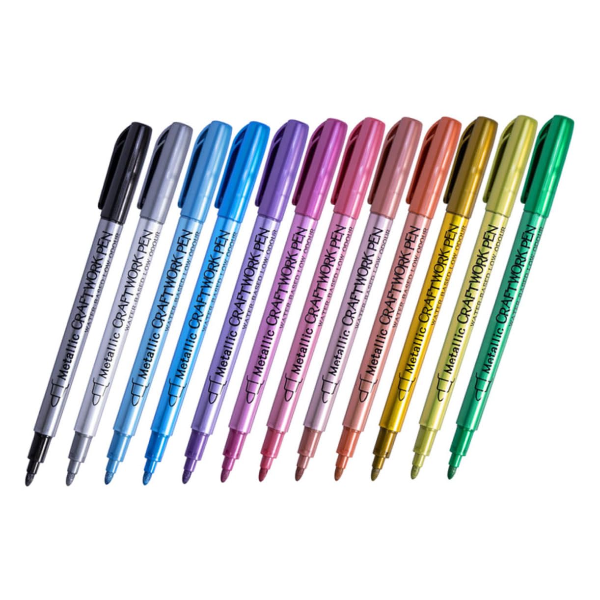 VILLCASE 4 Sätze Feuerfarben-metallstift Tinte Kreis Whiteboard-marker Markierungen Ultra Löschbar Schwarze Stifte Einziehbar Gel Permanentmarker Mit Feiner Spitze Tipp Nylon 12 Stück * 4