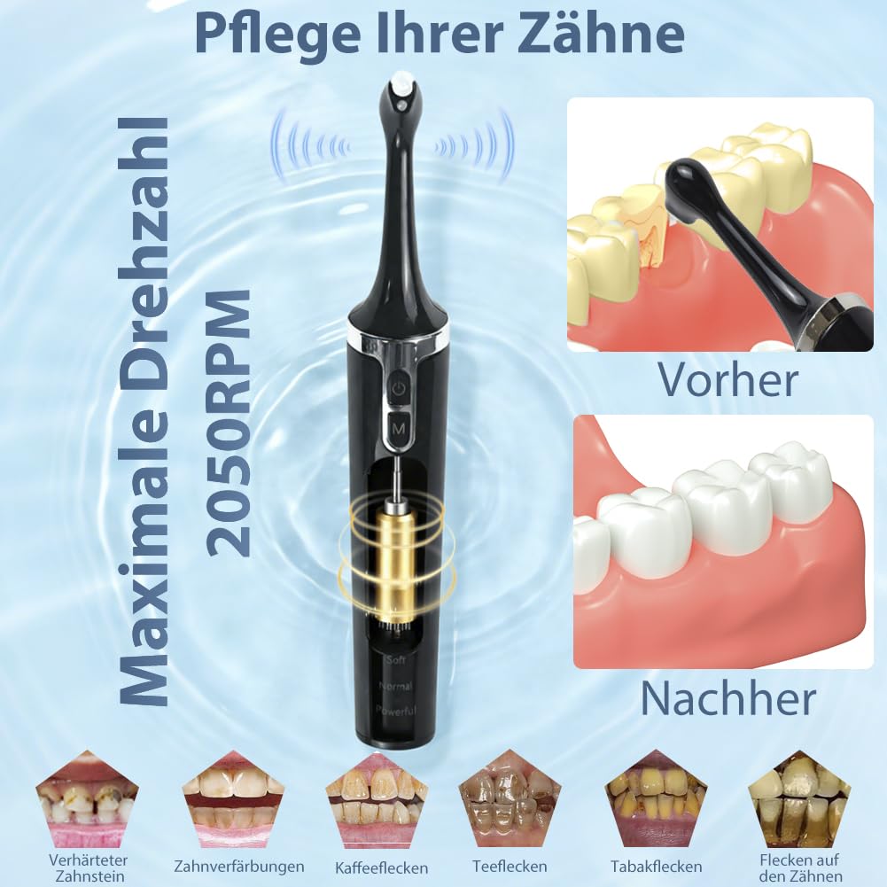 Juego de blanqueamiento dental, pulidor eléctrico con 5 modos para limpieza de dientes y blanqueamiento de dientes, juego de blanqueamiento dental con soporte para cepillo de dientes eléctrico, pared