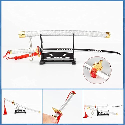 Miniatura 2 de Llavero de espada de anime, mini llavero japonés Katana Samurai, regalo para fanáticos de armas pequeñas
