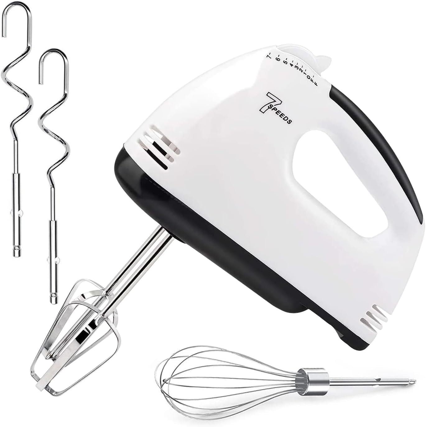 Hand Mixer Electric New 7Speed Mixers for Baking, Electric Whisk Hand Mixer, Stainless Steel