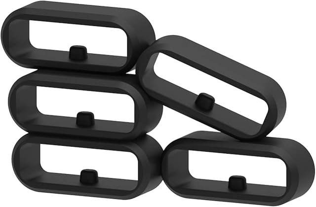 Chofit Fastener Ring for Forerunner 645 Music Watch Strap, Replacement Security Loop Silicon Connector Band Keepers Holders Compatible with Garmin Fenix 7S/Venu 2 plus/Forerunner 645/645M/245