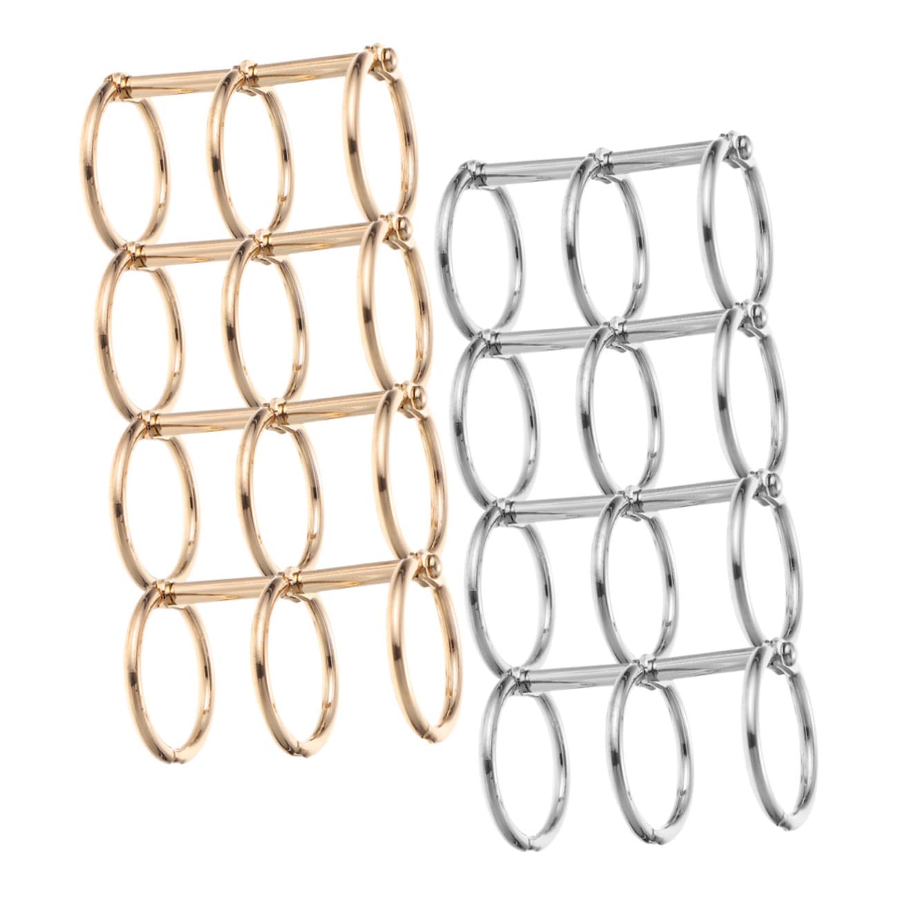 HOMSFOU 4 Ensembles Anneaux pour Fiches Anneaux De Feuilles en Vrac Obligatoire Anneaux De Reliure Bagues De Classeur Anneaux De Feuilles Mobiles en Métal 8 Pièces * 4