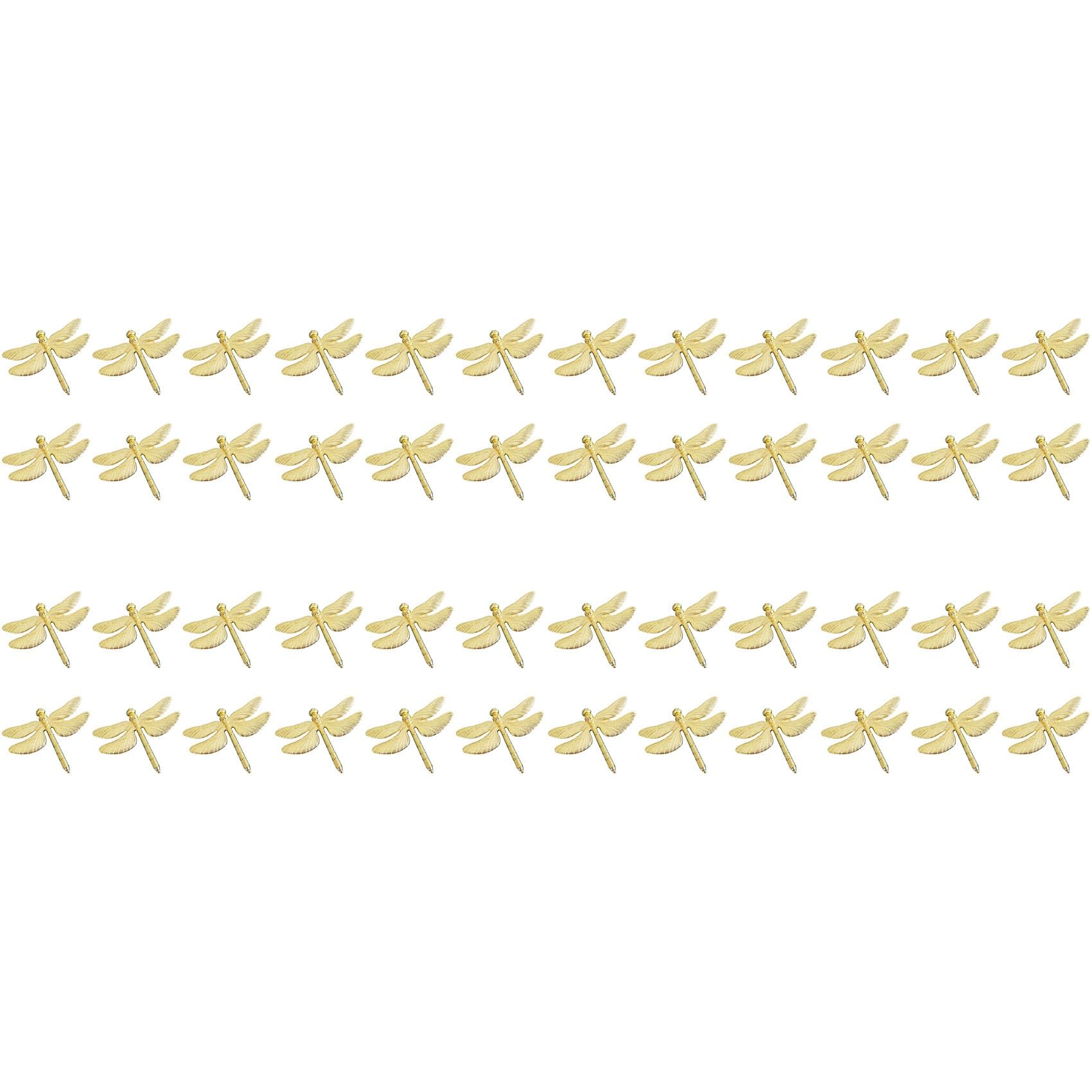 Hndhbfgrt 48PCS Dragonfly Napkin Ring Gold DIY Hotel Wedding Banquet Table Display Metal Napkin Buckle