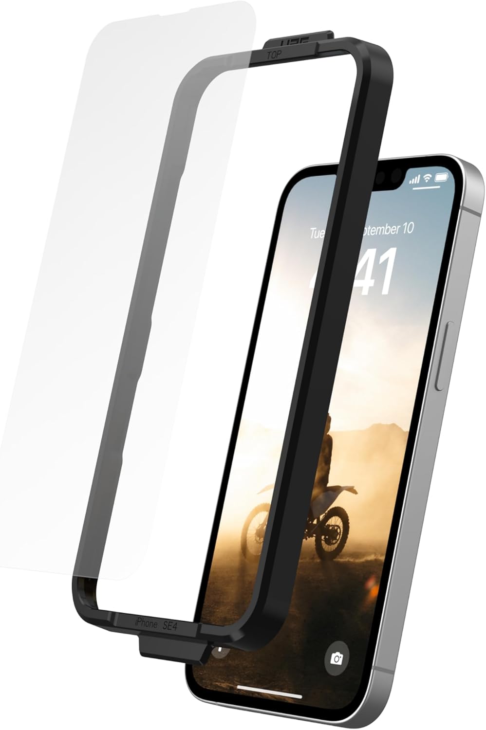 URBAN ARMOR GEAR UAG Designed for iPhone 17e / iPhone 16e Screen Protector Glass Shield Clear - Tempered Glass Anti-Fingerprint Anti-Reflective Bubble Free Ultra HD Scratch Resistant