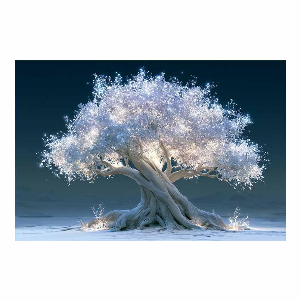 XENIOU Tree Canvas Wall Art Island lights tree art prints, decorative paintings, for Living Room Bedroom Office Home Wall Decor.(Multicolor)-70x100cm Unframed