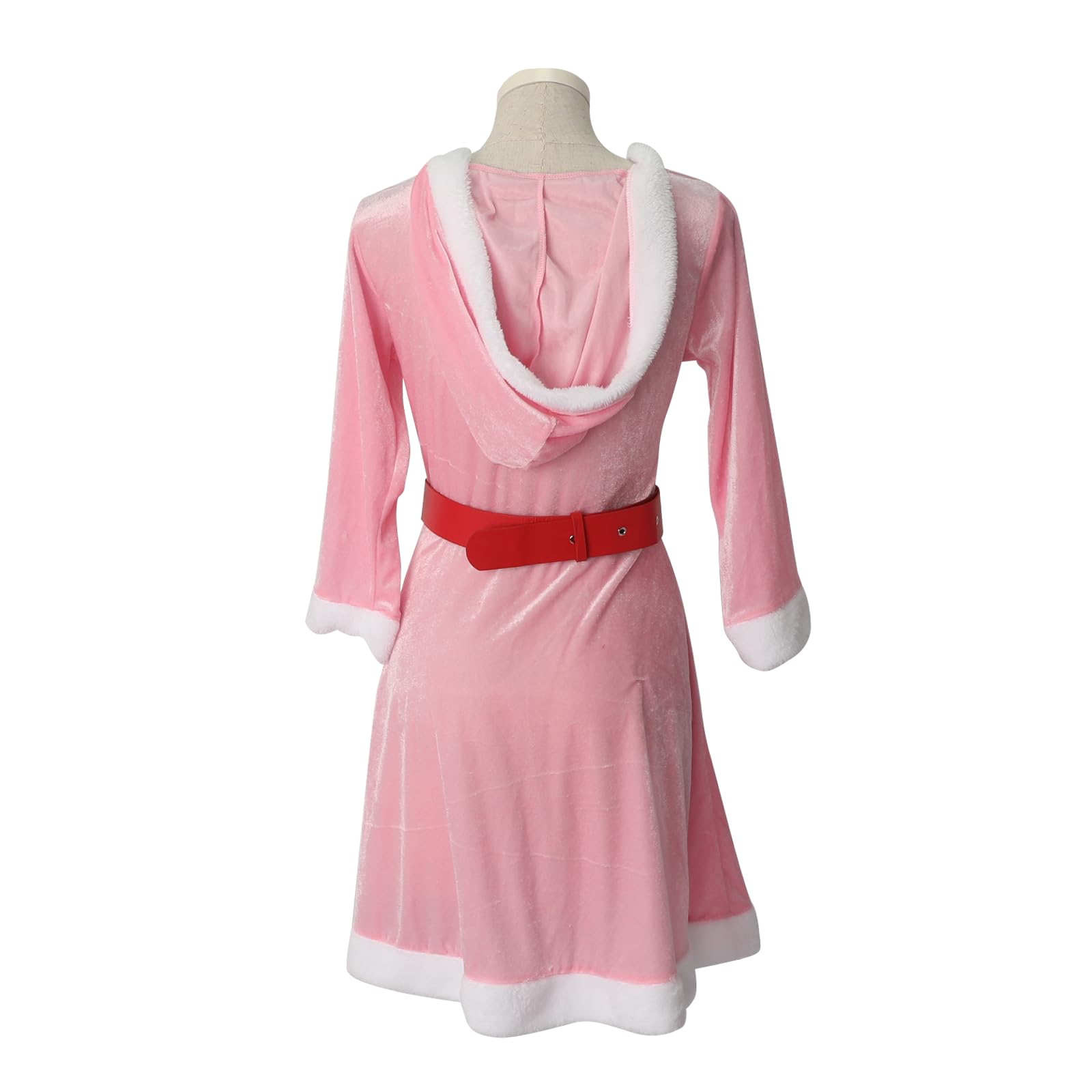 Costume d'elfe 6 pièces pour adulte, costume d'elfe rose de Noël pour femme, costume de Noël de costumade pour cadeau