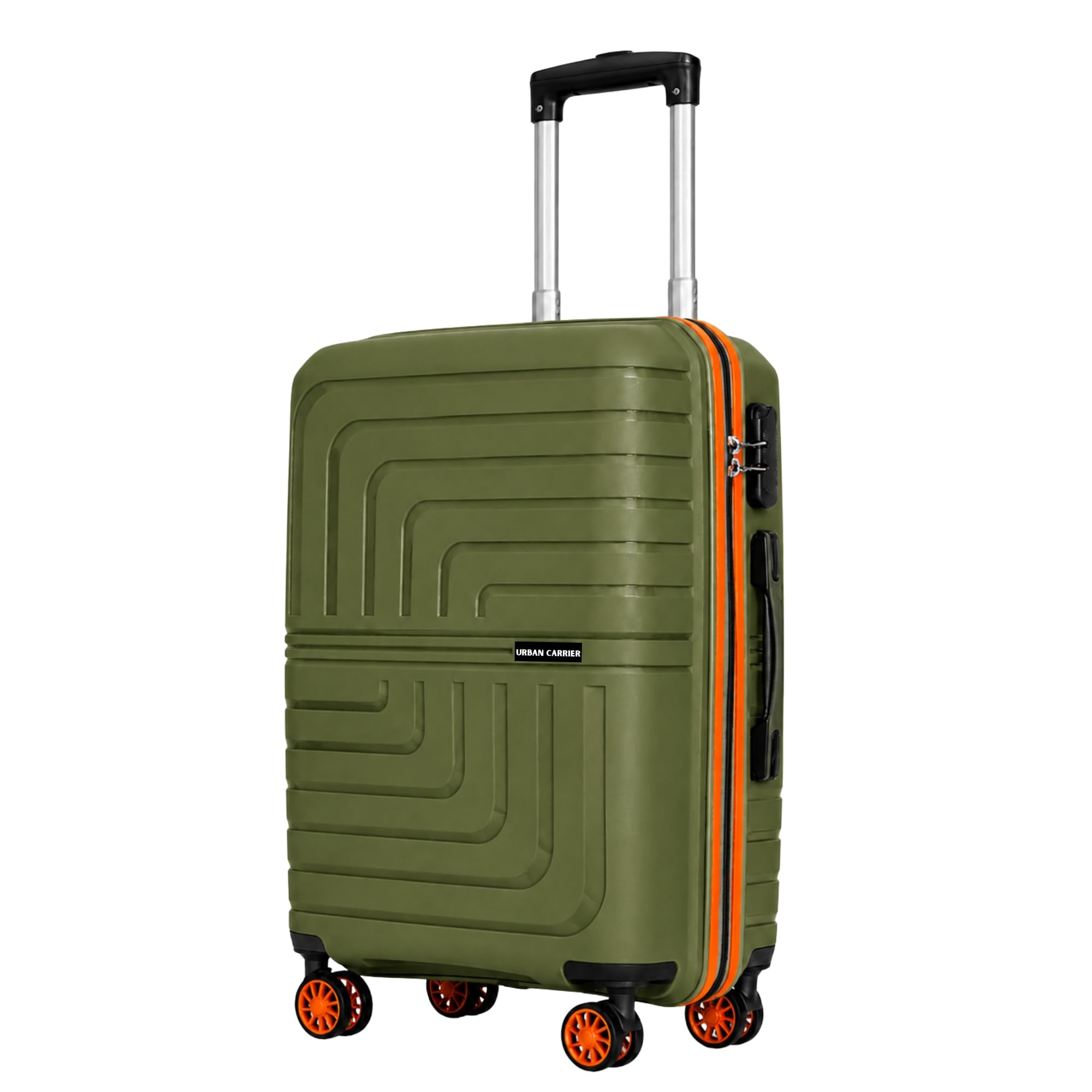 Urban Travel Luggage Check-in Suitcase | Polypropylene | 4 Spinner Wheels | 85 L | Olive | Hard Body | Expandable | Number Lock-image-16
