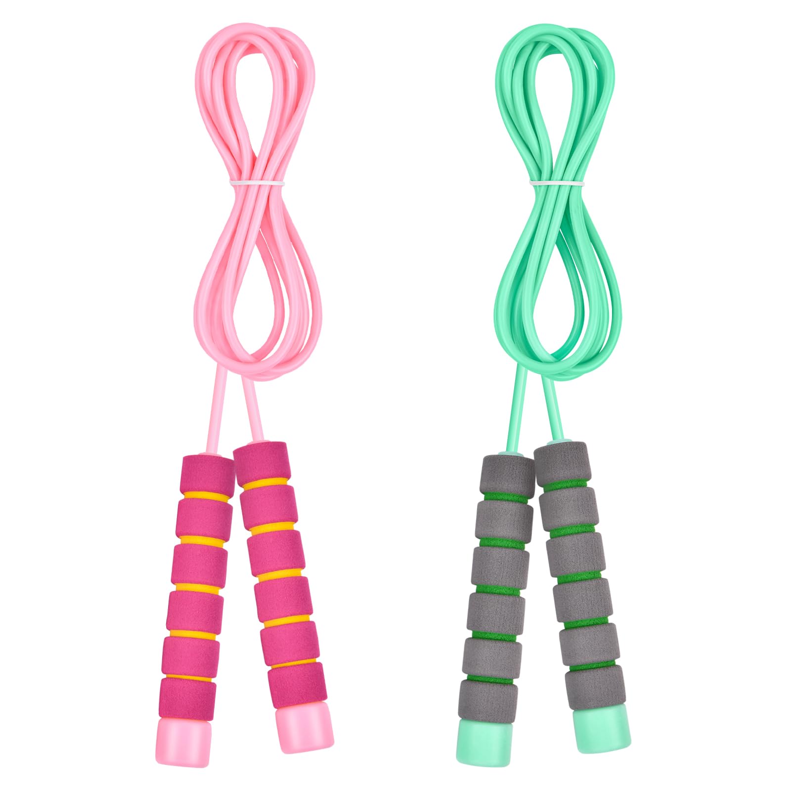 Flintronic Corde à Sauter Enfant,Corde a Sauter Reglable avec poignées en mousse, 2.6M/2.8M Corde à Sauter pour Plein air des Exercices de Combustion Graisses de Fitness