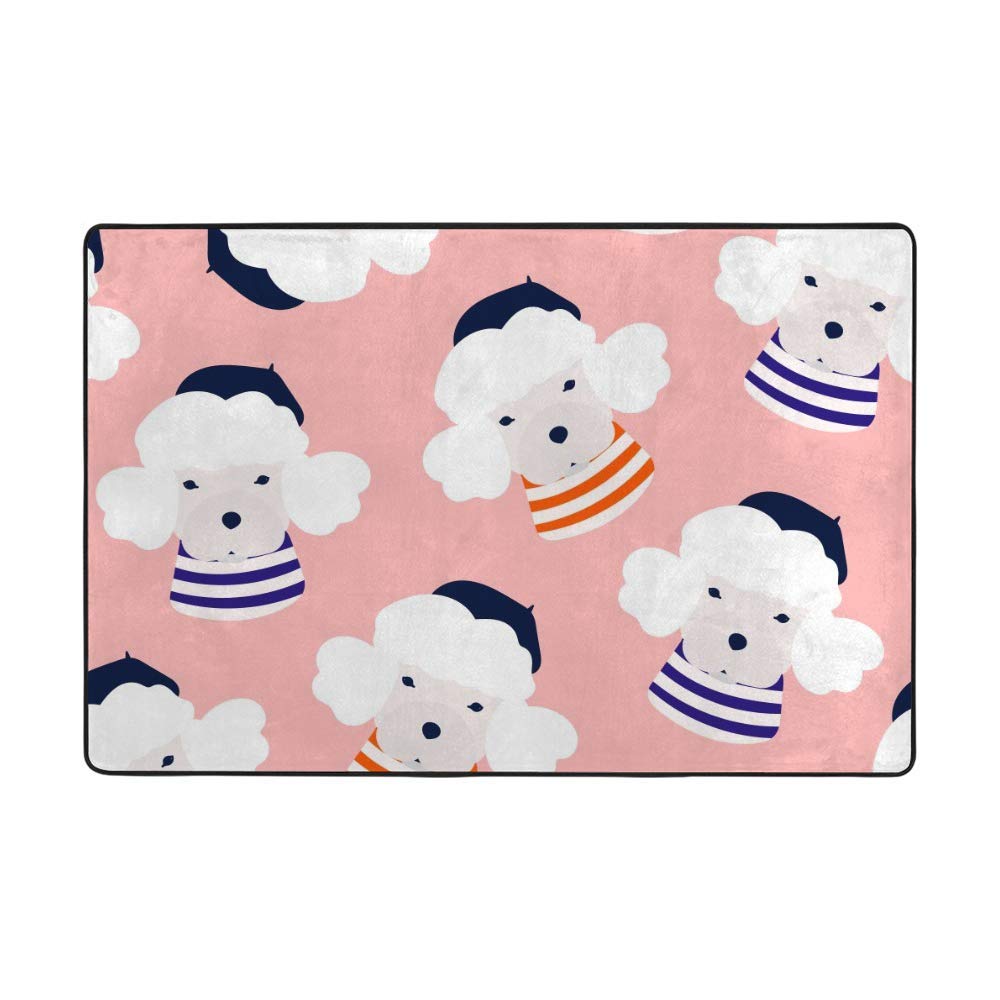 Tapis pour chien en velours rose lavable pour salon et chambre cosy