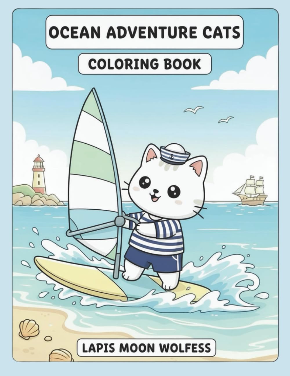 Ocean Adventure Cats Coloring Book: Adorable Seafaring Cats Exploring the Ocean – Sailing, Diving, Coral Reefs, Surfing & Underwater Adventures (The Cats Coloring Book Series)
