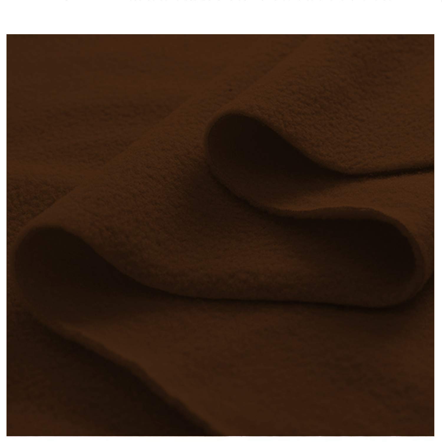 FABRICS KING ONLINE Antipil Polar Fleece Fabric, 58" (147cms) Wide Quality Warm Soft Pile Material, Patchwork Polyester Plush Fleece Cloth for DIY Sewing Sold by The Metre (Chocolate Brown, 1 Metre)