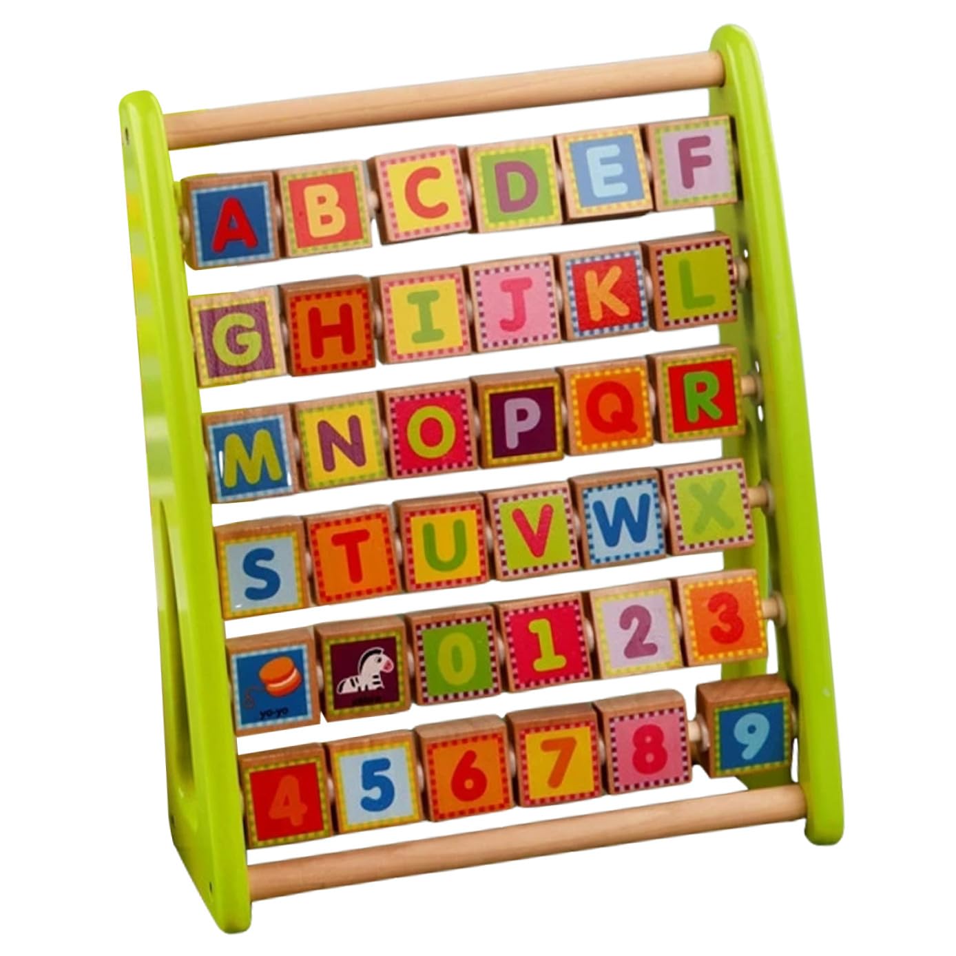 Giocattolo Didattico Lettere Alfabeto in Legno, Tavola Verde per Bambini | Coordinazione Occhio Mano, Sviluppo Immaginazione, Struttura Resistente, per Apprendimento Precoce