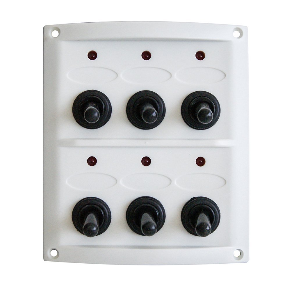 Pannello Elettrico Bianco a 6 interruttori 108x125 mm