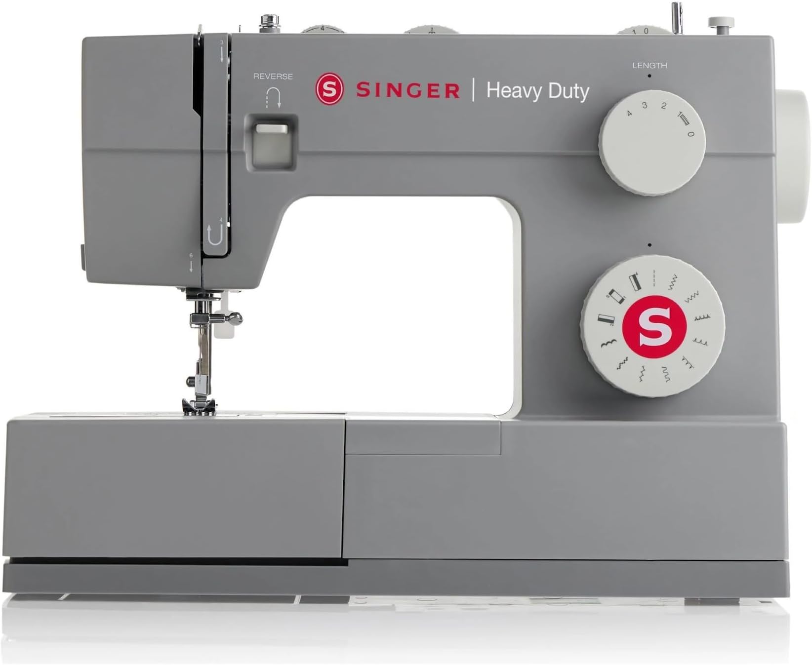 Singer 4411 Heavy Duty Sewing Machine, 11 Built-In Stitches, High Performance Motor, Stitch 1100/min, 69 Stitch Applications, Adjustable Stitch Length and Width, Reverse, LED, and Free Arm