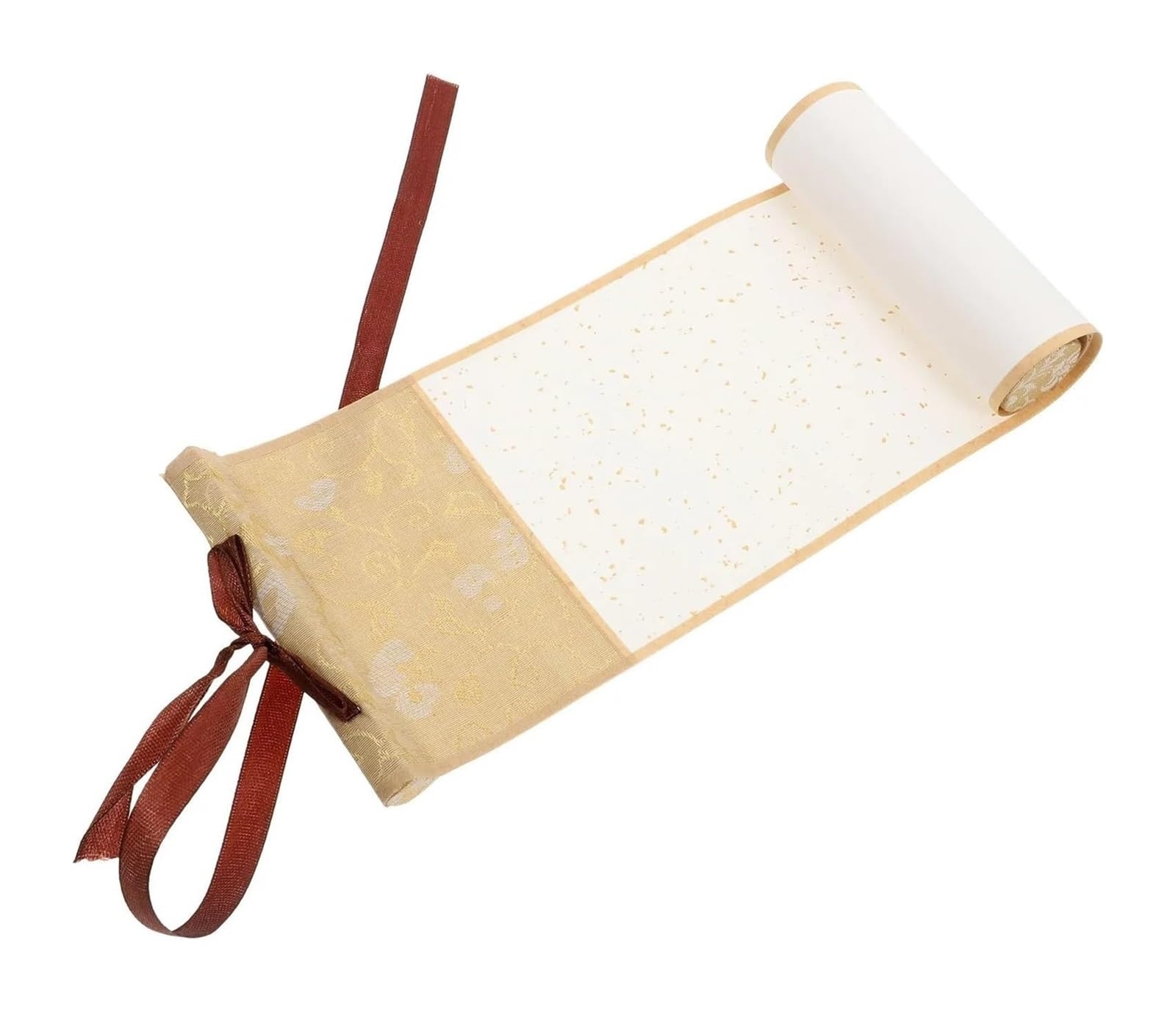 Chinese Blank Calligraphy Scroll, Traditional Blank Xuan Paper Scrolls Wood Rods for Calligraphy Art Wedding Invite Display