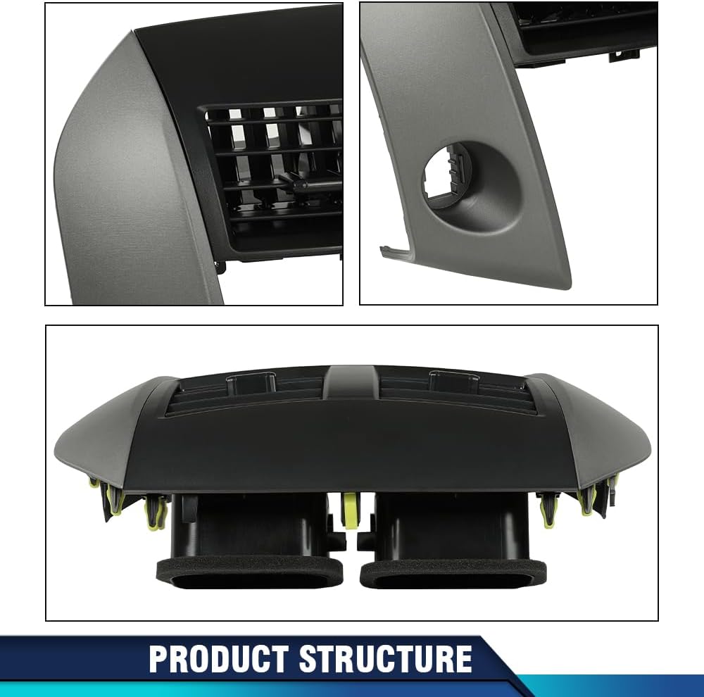 PIT66 Center Dash A/C Heater Air Vent Cover Trim Bezel Switch Compatible with Toyota Rav4 2006-2012 Black 55670-42060-B0