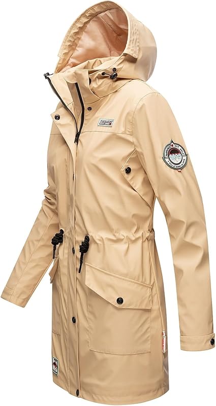 Navahoo Softshelljas voor dames, winterjas, waterafstotend, outdoor, lang, B678, rood, M