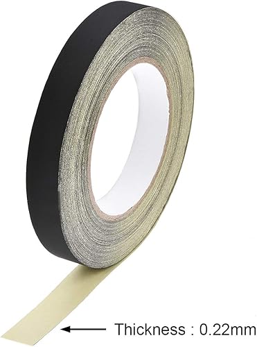 Miniatura 7 de uxcell Cinta de tela de acetato de 0.394 in para portátil reparación de guitarra eléctrica auto cinta adhesiva de alta temperatura negro 98.4 ft98.4