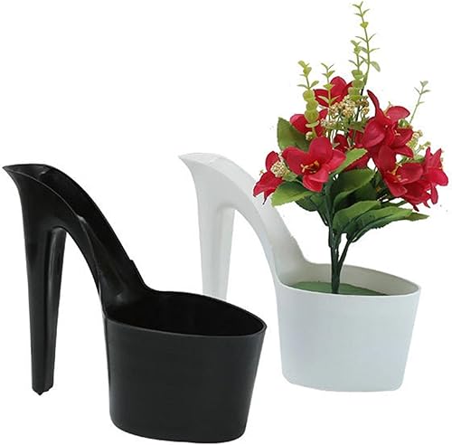 Miniatura 3 de Bothyi Maceta de tacón alto en forma de decoración para el hogar, forma de zapato de mujer, adornos de mesa para interiores y exteriores, maceta de