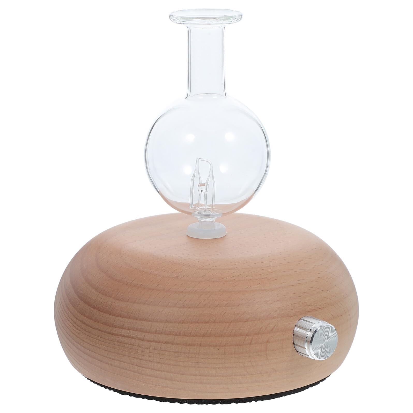 Difusor de Aceites Esenciales Portátil sin Agua con Atomizador de Vidrio y Base de Madera en Color Original para Aromaterapia en Dormitorio, Oficina y Hogar, Varios Estilos